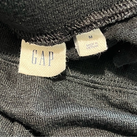 Gap Wide Leg Lounge Pants Comfy Knit Casual Black Trousers Medium - Picture 5 of 6